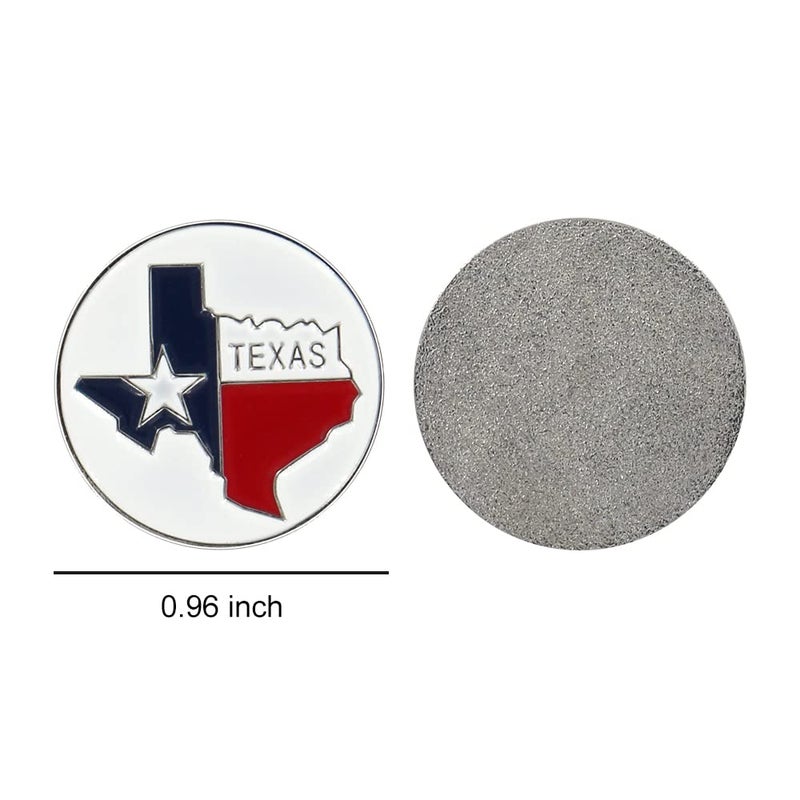 PINMEI Lot of 10 Golf Ball Markers Assorted Patterns - Soft Enamel Technique (Texas) - Image 3
